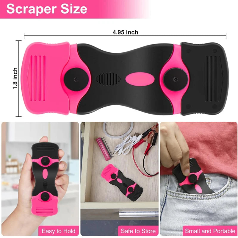 Double-Edged Razor Blade Scraper with Non-Slip Grip