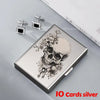 Skull Print Stainless Steel Credit Card Holder Wallet