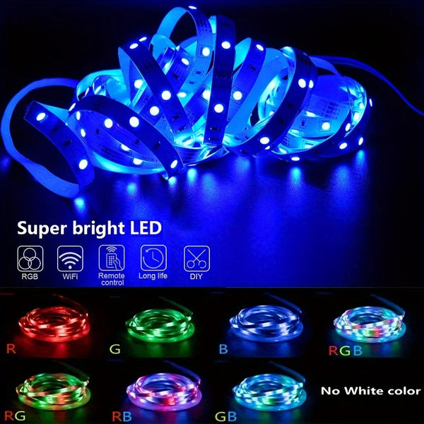 USB-Powered RGB LED Strip Lights with Music Sync