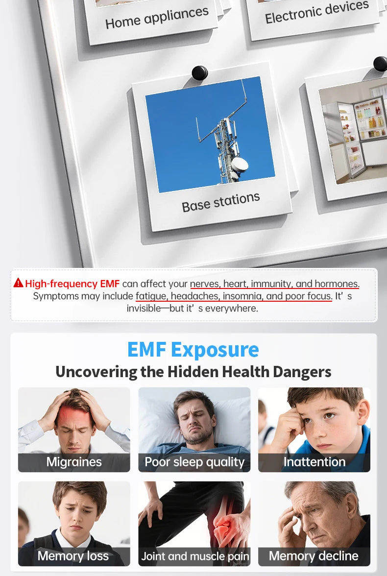 ERD-10 Multi-Function Field Safety Detector | EMF, EF & RF Meter with Alarm