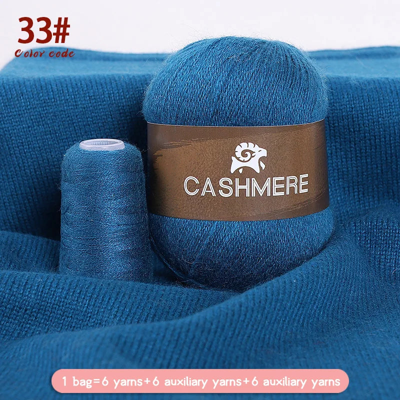 Premium 100% Cashmere Yarn 6-Skein Set for Knitting