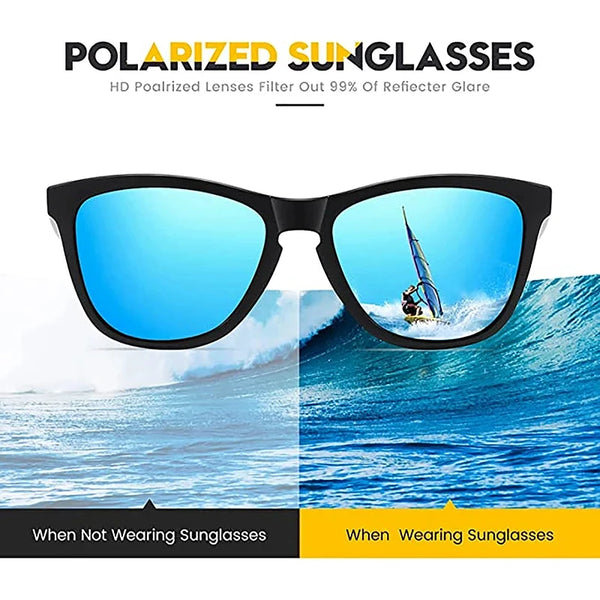 Retro Clear Frame Sunglasses with UV400 Protection