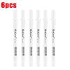 A set of six white ink gel pens with fine 0.8mm tips for drawing and highlighting.