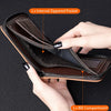 Vintage Waxed Leather Bifold Wallet with Coin Pocket