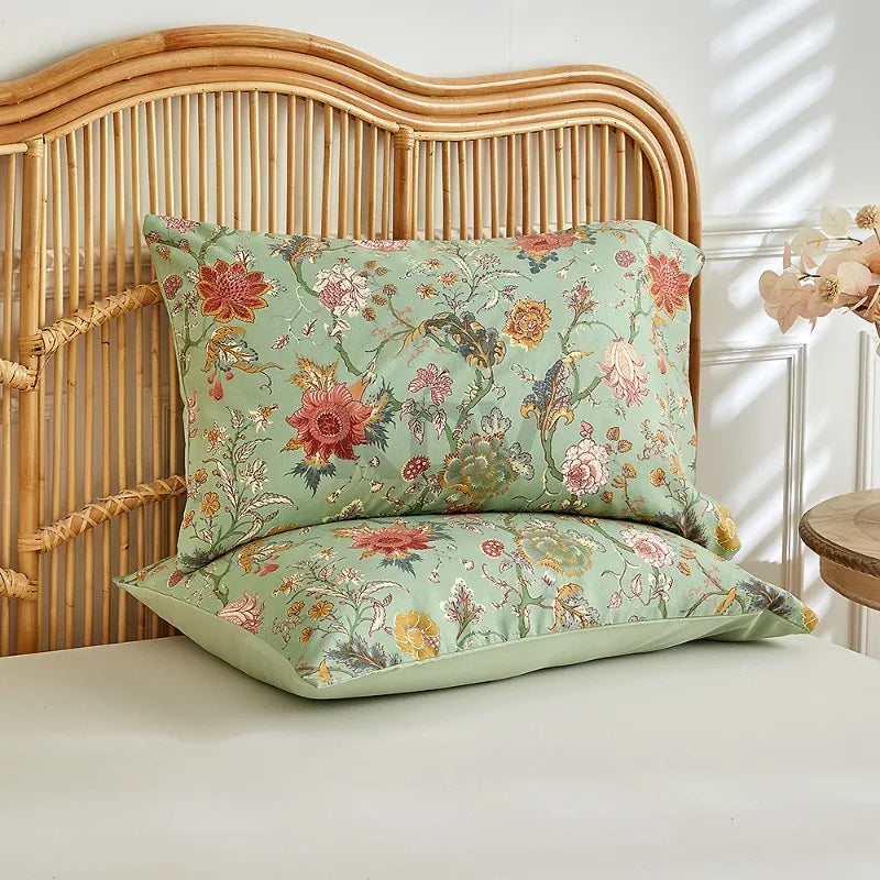 Vintage Floral Duvet Cover Set with Pillowcases