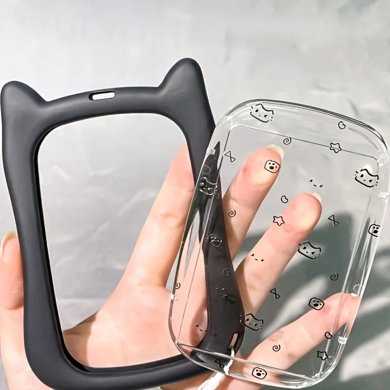 Cat Silicone ID Card Holder with Keychain