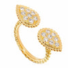 Detachable Double-Eye Gold Plated Stud Earrings