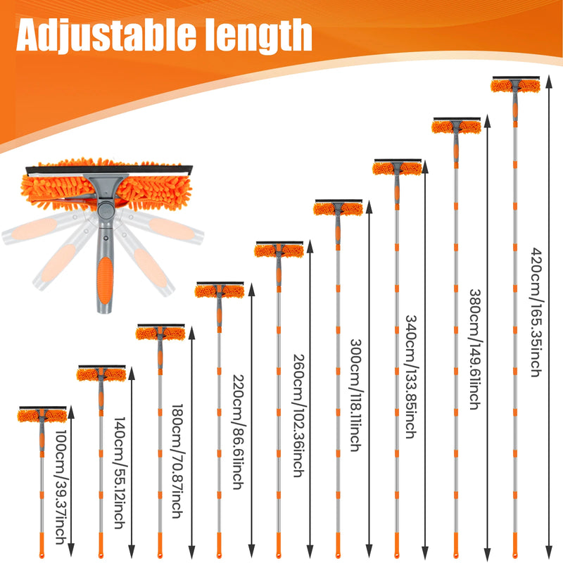Extendable Double-Sided Window Cleaning Kit