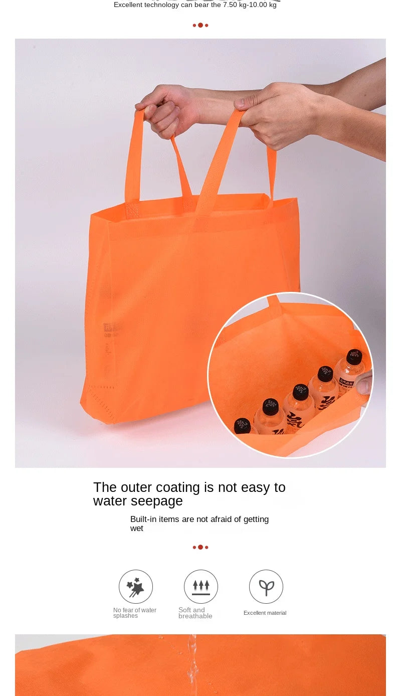 Eco-Friendly Non-Woven Tote Bag (10-Pack)