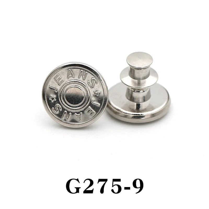 No-Sew Adjustable Jeans Button Pins for Waist Tightening and Decoration