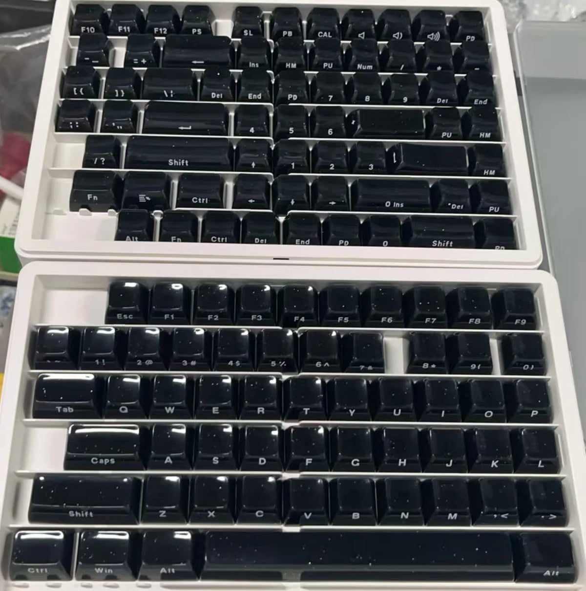 Crystal Clear Jelly Keycaps with Side-Printed Legends for Mechanical Keyboards