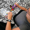 Reusable Fleece Coloring Blanket with 24 Washable Markers