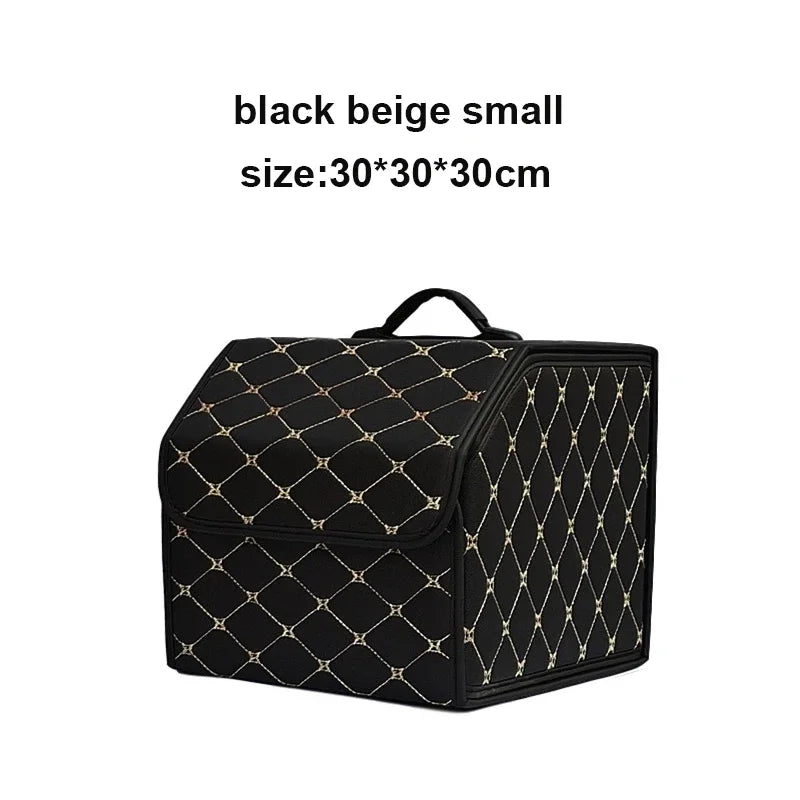 Folding PU Leather Car Trunk Organizer