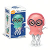 A pink jellyfish toy with large glasses and tentacles is shown next to its packaging box.