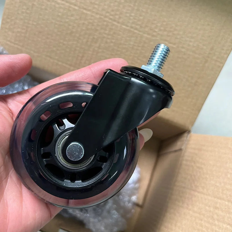 5-Pack 3-Inch Swivel Casters with Brakes and Threaded Stems