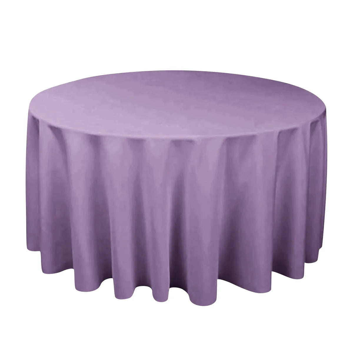 Round Solid Color Polyester Tablecloth for Weddings, Parties & Dining
