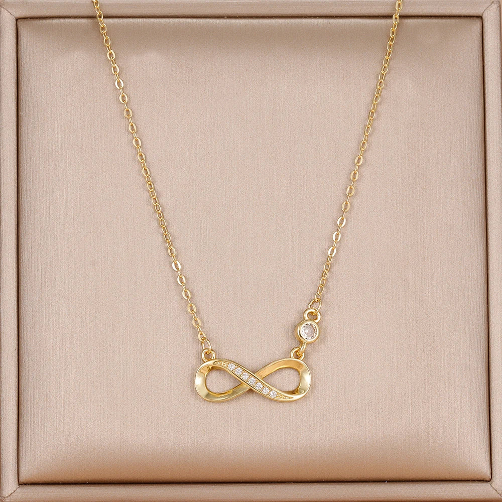 Collier Infinity en Acier Inoxydable