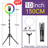 Adjustable ring light with tripod and phone holder for streaming and video calls