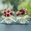 Crystal Glass Rose Dashboard Ornament