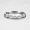 S925 Sterling Silver Moissanite Stackable Ring