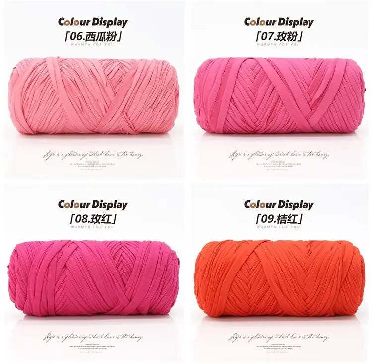 Elastic T-Shirt Yarn for Crochet and Knitting (2-Pack, 50m Each)