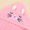 Soft Hooded Baby Towel Robe with Cartoon Animal Design