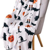 Black Bat Print Flannel Blanket
