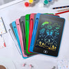 A stack of colorful 6.5-inch LCD writing tablets for kids, showing a bunny drawing on the screen.