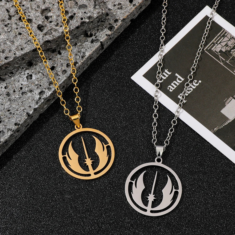 Stainless Steel Jedi Order Pendant Necklace