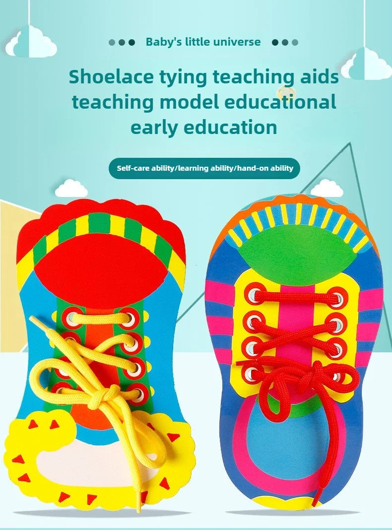 Shoelace Tying Practice Board for Kids – Learn to Tie Laces