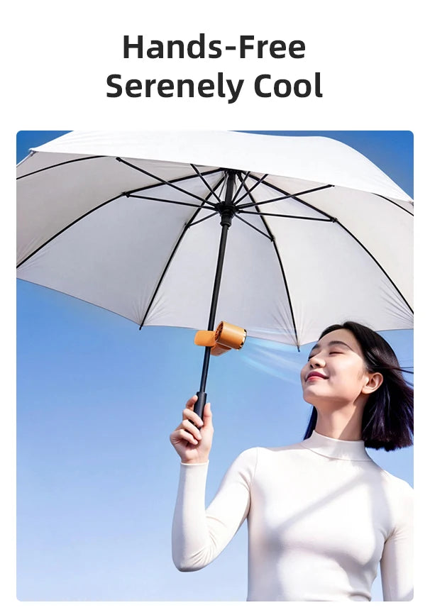 Portable Rechargeable Mini Handheld Fan with 5 Speeds & LED Display