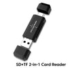 2-in-1 USB-C & USB-A SD/TF Card Reader