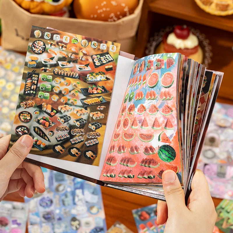 Y2K Aesthetic Sticker Book - 30 Sheets of Kawaii Japanese Stationery Decals