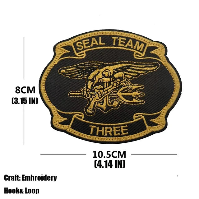 Embroidered Tactical Patch with Hook and Loop Backing