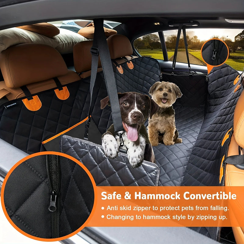 Heavy-Duty Dog Car Seat Cover with Hammock Design