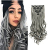 22-Inch Curly Wavy Clip-In Hair Extensions - 7 Piece Set
