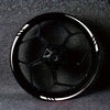 Black motorcycle wheel rim decal sticker set with sport stripe vinyl hub decoration
