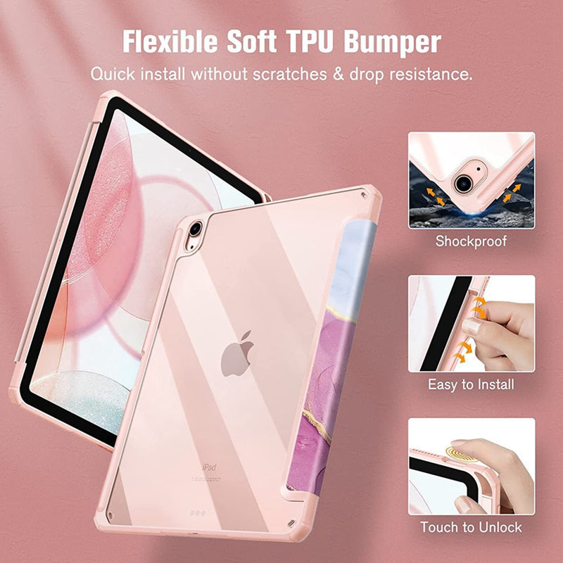 Slim Smart Cover Case for iPad with Pencil Holder