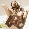 Rhinestone Clover Keychain