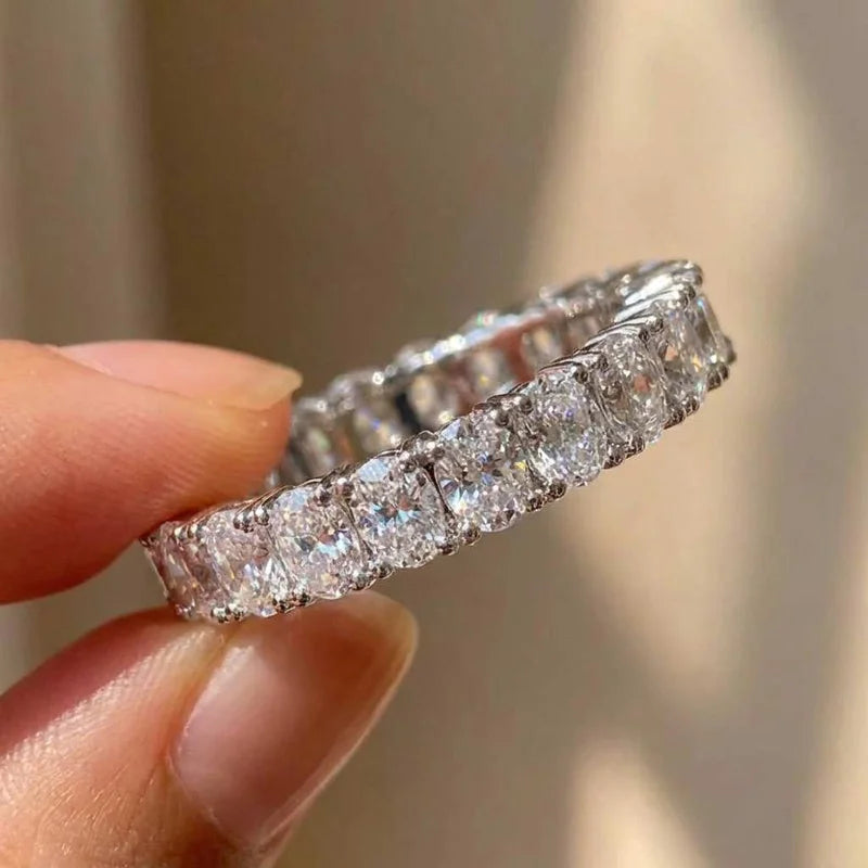 Oval Cubic Zirconia Sterling Silver Ring
