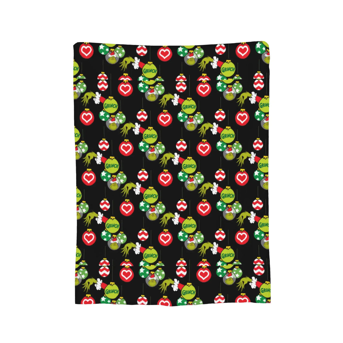 Grinch-Themed Coral Fleece Throw Blanket