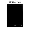 Schwarzes, justierbares LCD-Zeichentablet mit Power-Taste an der unteren Kante.
