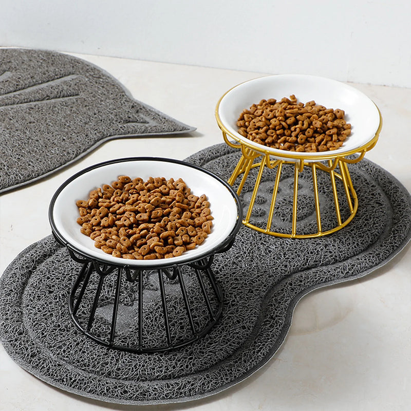 Elevated Ceramic Pet Bowl with Non-Slip Stand
