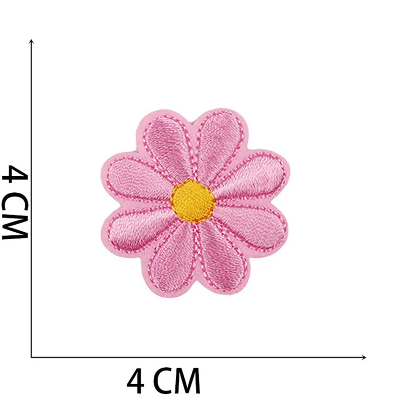 Embroidered Flower Iron-On Patches Set for Clothing & Accessories