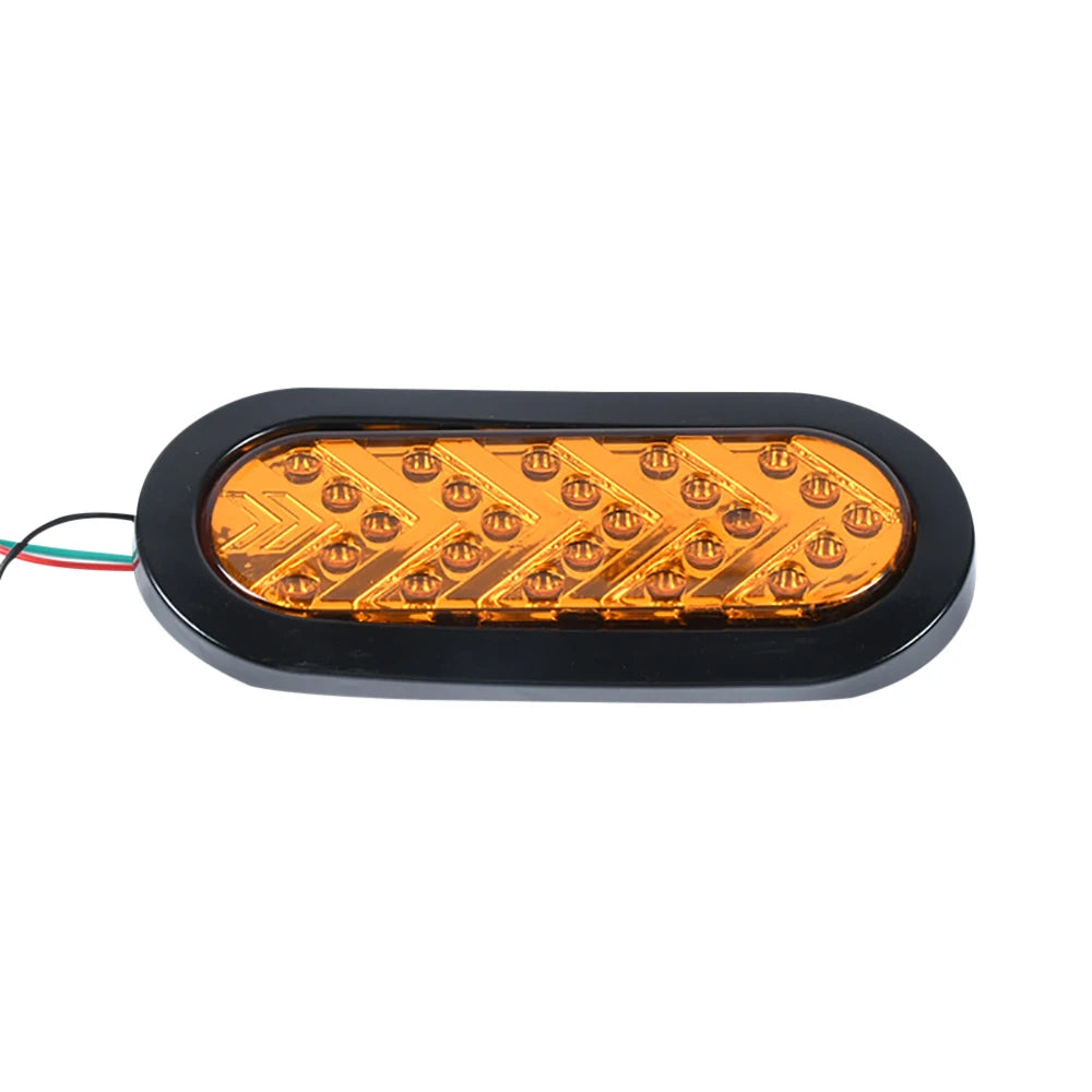 6-inch oval LED trailer tail light with a dynamic amber arrow turn signal