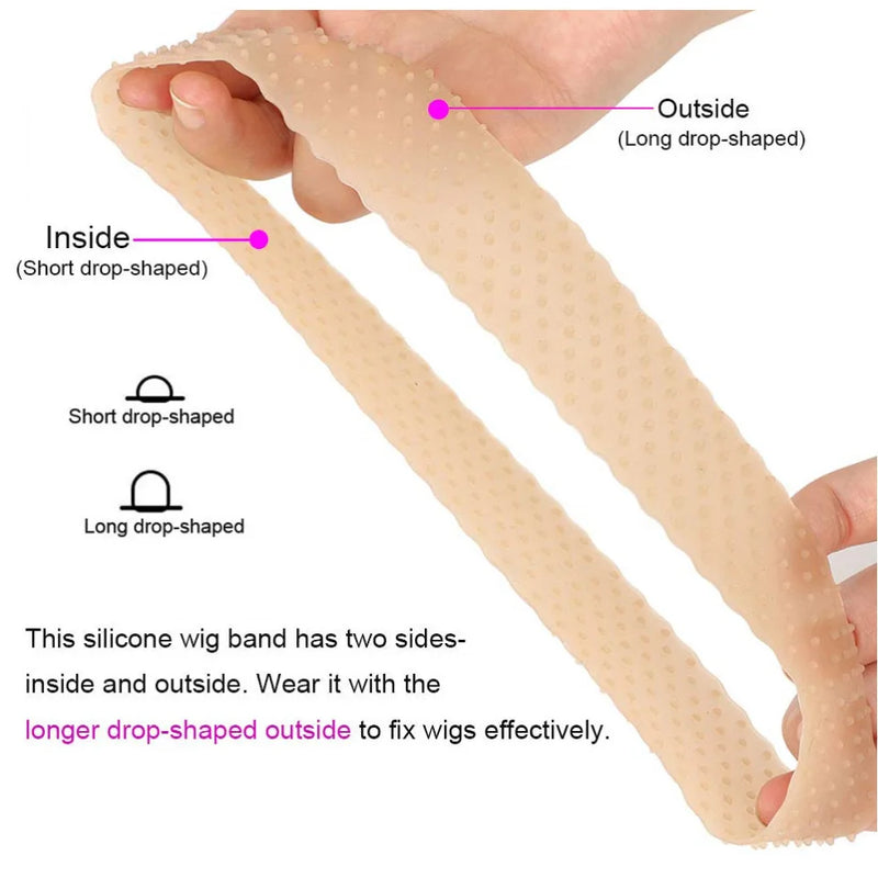 Silicone Wig Grip Band - Non-Slip Headband for Wigs & Sports