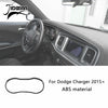 Carbon fiber interior trim kit for Dodge Charger featuring a steering wheel and dashboard components