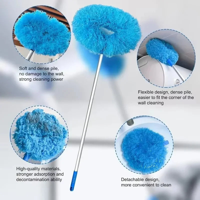 Extendable Microfiber Ceiling Fan Duster with Washable Head