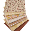 Floral Printed Twill Cotton Fabric for Quilting & Sewing – 6 Piece Set