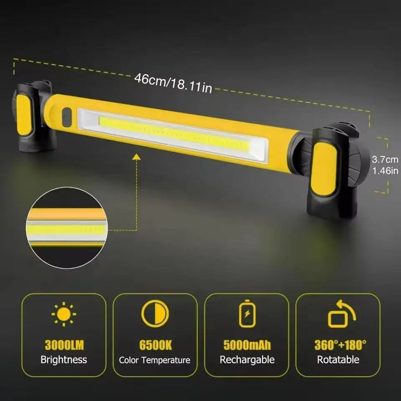 Rechargeable LED Magnetic Work Light with Rotating Base
